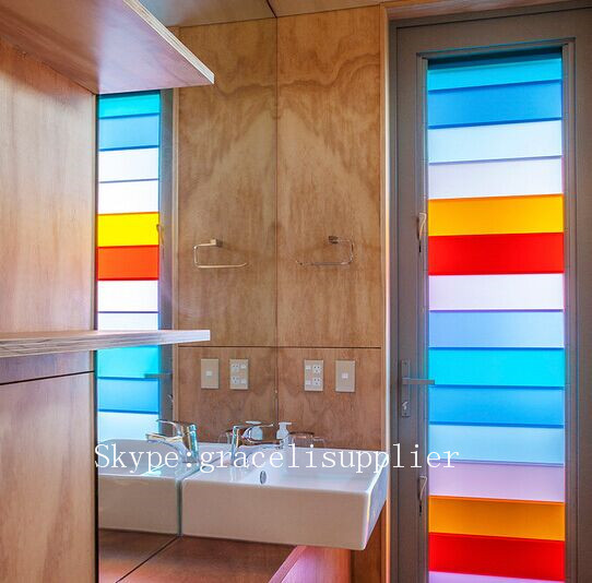 Factory direct-sale colorful or clear decor shutters glass for bathroom window for sale