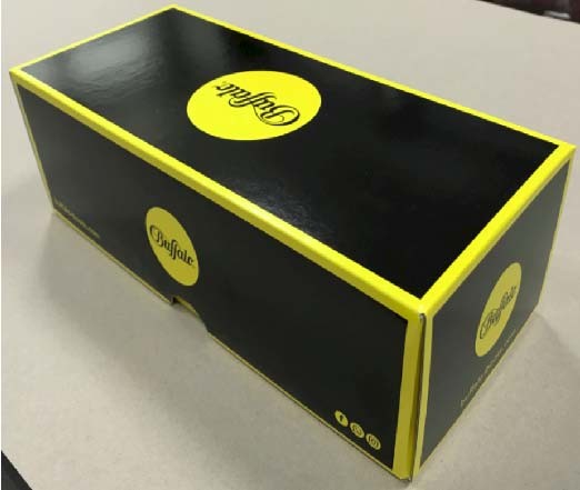 Lid And Base Cardboard Shoe Boxes Black Yellow Easy To Disassemble Customized