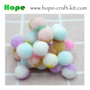 Cheap 2~4 colours soft Pom pom ball for hobbies and children kids DIY hand-crafted material wholesale