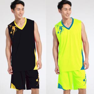 Cheap Adults Men's basketball uniform club teams jersey breathable sets playing game training basketball jersey on ready stock design wholesale