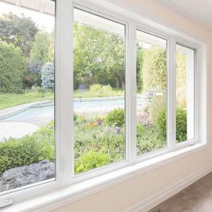 Cheap Thermal Break 3 Track Aluminium Sliding Windows With Smooth Lines And Clear Ridges wholesale