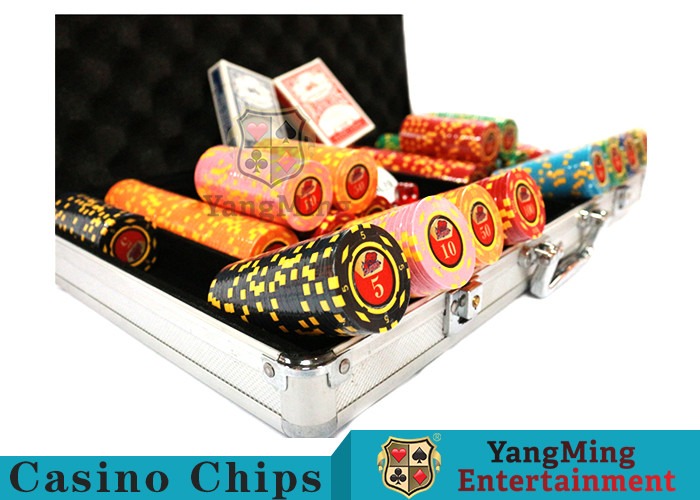 Cheap 10,000Pcs 11.5g Clay Poker Chip Sets With Aluminum Case For Gambling Games wholesale