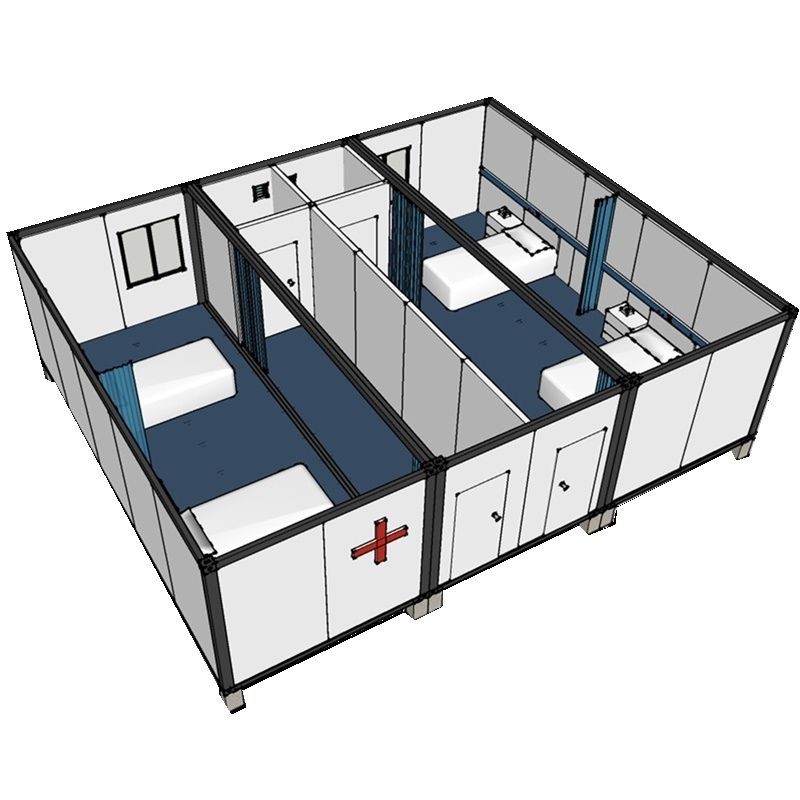 Cheap 20ft 40ft Quick Install Modular Cabin Emergency Hospital wholesale