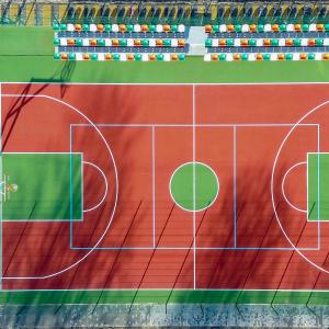 Cheap Silicon PU Flooring Paint Material Sports Tennis Courts Flooring wholesale