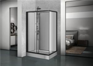 Cheap Square Bathroom Shower Cabins black Acrylic ABS Tray black Painted 1200*80*225cm wholesale