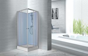 Cheap Fitness Halls 800 X 800 X 2250mm Glass Shower Stalls With Silver Aluminum Frame wholesale