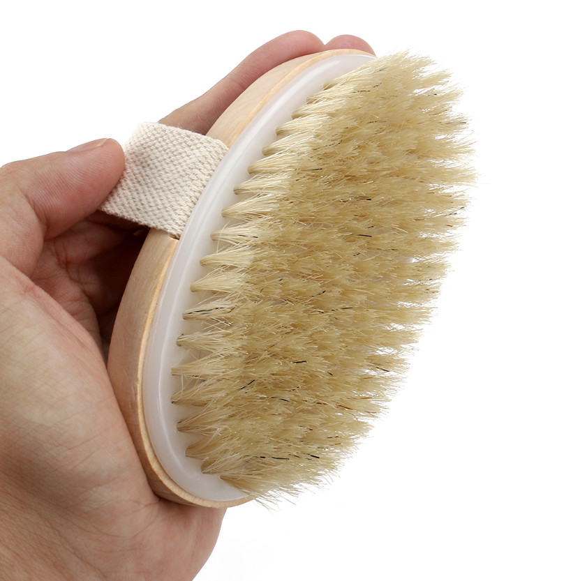 China Exfoliating Wooden Body Massage Shower Brush SPA Woman Man Skin Care Dry Body Brush on sale
