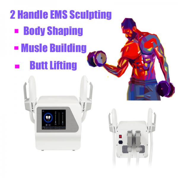 Quality 2 Handle EMS Sculpting Slim Muscle Stimulator Machine Body Shaping Beauty Salon Equipment for sale