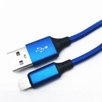 China Round Braided 1m USB to Lightning Cable For Iphone 12 Pro Tin Plated Copper for sale