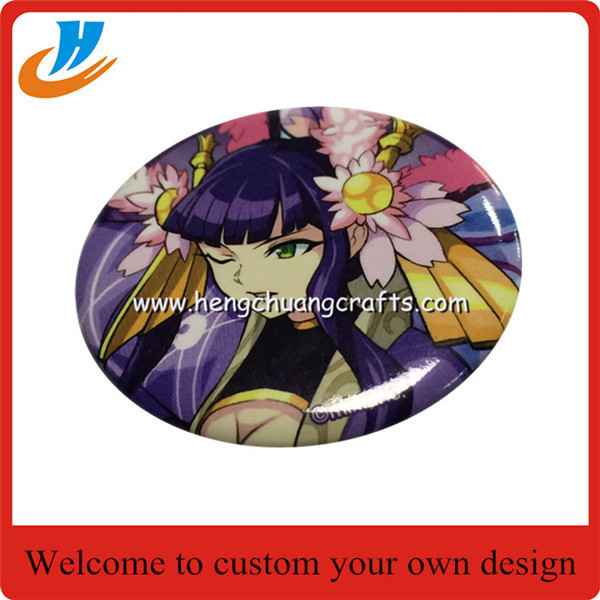 Cheap Beautiful girl logo tin badge,Japan cartoon tin metal button badge for sale wholesale
