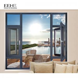 Cheap Double Pane Aluminum Casement Windows With Mosquito Net Top Hung Open Style wholesale