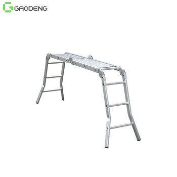 Cheap 150KG Portable Aluminum Ladder 12 Steps 1.4mm Fold Up wholesale