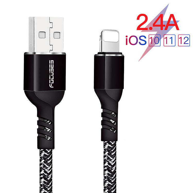XL 10ft USB Lightning Charging Cable MFI Nylon Braided OEM for sale
