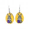 Buy cheap Creative Easter Bunny Egg Sublimation MDF Blanks Oval Shape Earrings from wholesalers