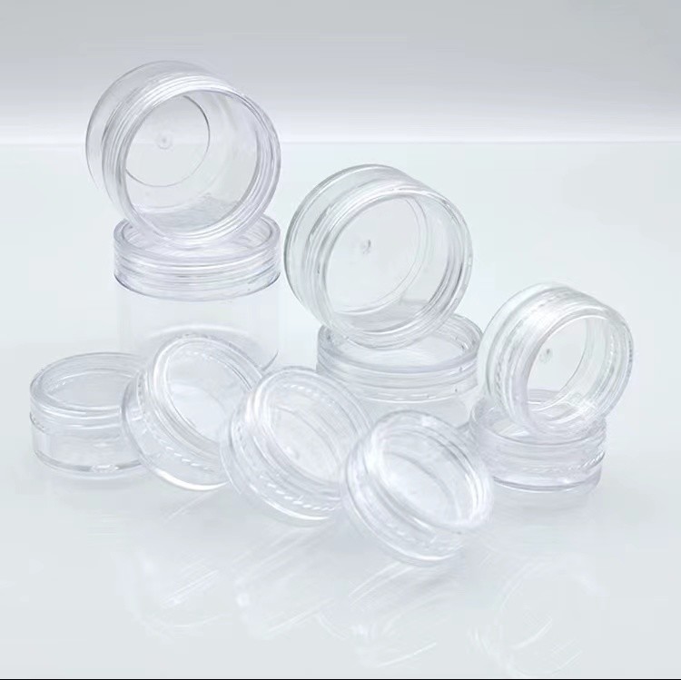 Cheap Transparent Cosmetic Plastic Cream Jar With Screw Cap wholesale