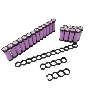 China Cylindrical  ABS 18650 Battery Holder 2 Cell 6P 10P 13P Size Black Color on sale