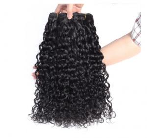 20 Inches Water Wave Long Hair / Virgin Cambodian Hair Extensions Double Weft