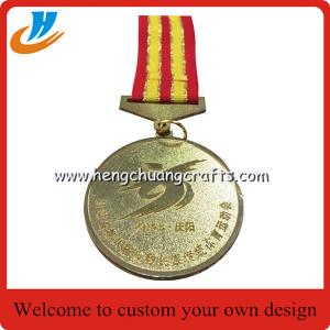 Cheap Gold medals medallion with custom,physical culture sports gold medals wholesale