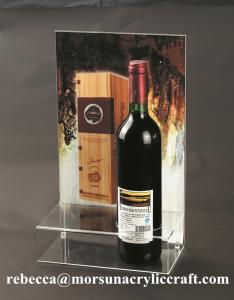 Cheap Plexiglass Sản phẩm rõ ràng Acrylic Rượu Chủ Với Chủ Poster wholesale