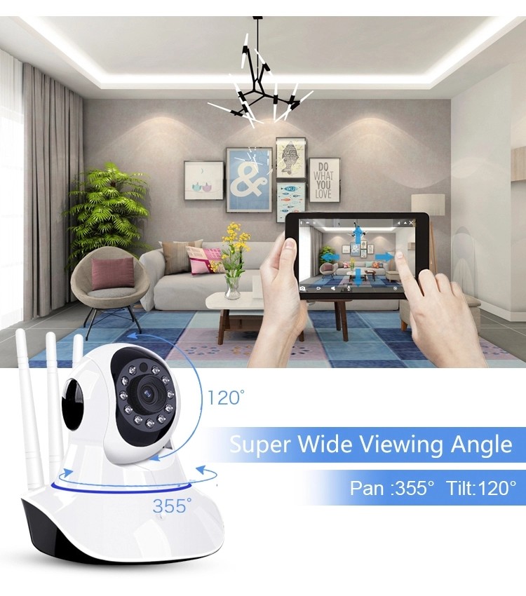 CMOS H.264 HD Wifi Camera 360 Degree Human Motion Tracking Sound Detection