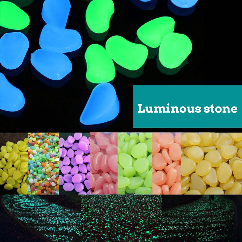 Quality Colorful Glow In The Dark Garden Pebbles For Home Garden Decoration Luminous Stone for sale