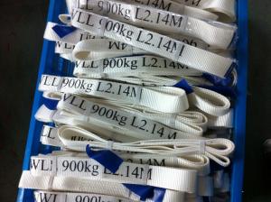 Cheap Safety Factor 5 To 1 Endless Webbing Sling 900kg White Color OEM Available wholesale
