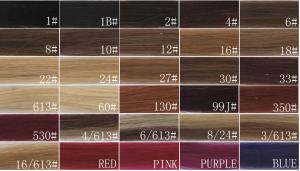 China 100 Real Human Hair Extension Color Chart , Weave Hair Color Chart on sale