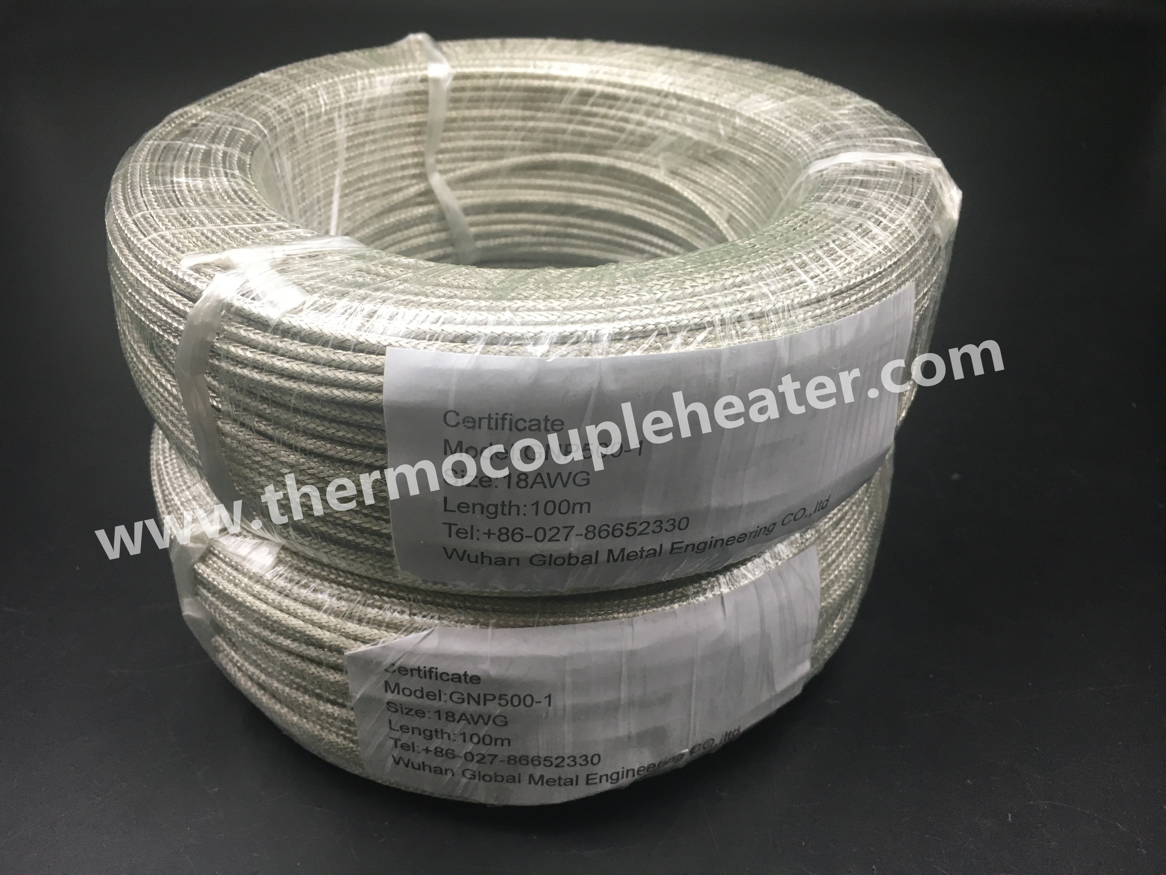 High Temperature Cable Fiberglass Insulated With Stainless Steel Mesh Protection for sale