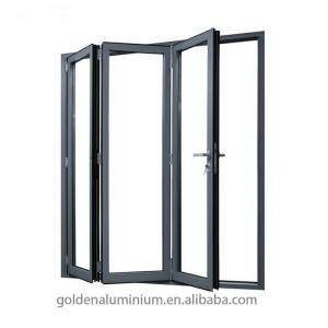 Cheap Commercial Patio Aluminum Folding Door Double Tempered Glass wholesale