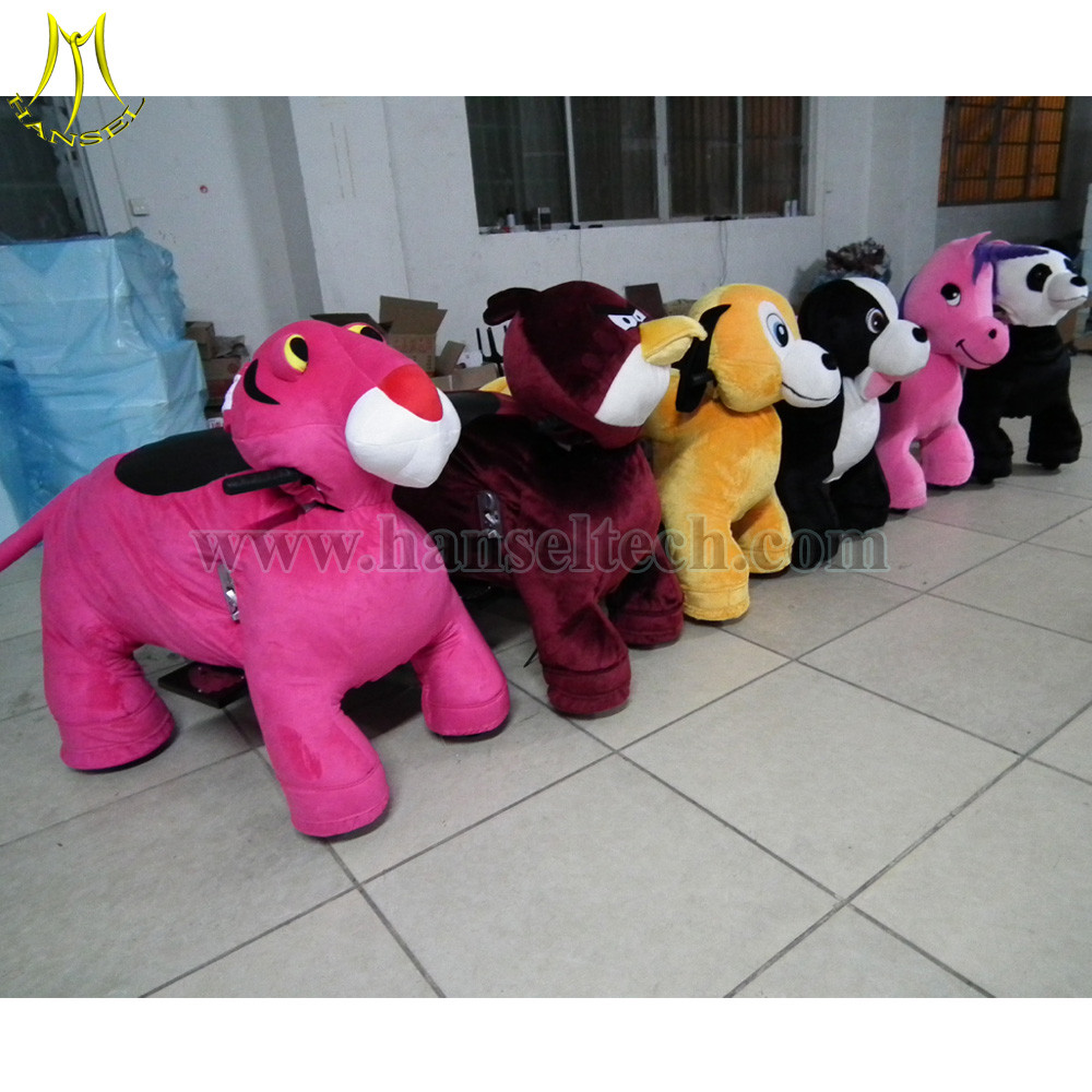 China Hansel Wholesale stuffed animal ride electronic coin toys happy rides on animal on sale