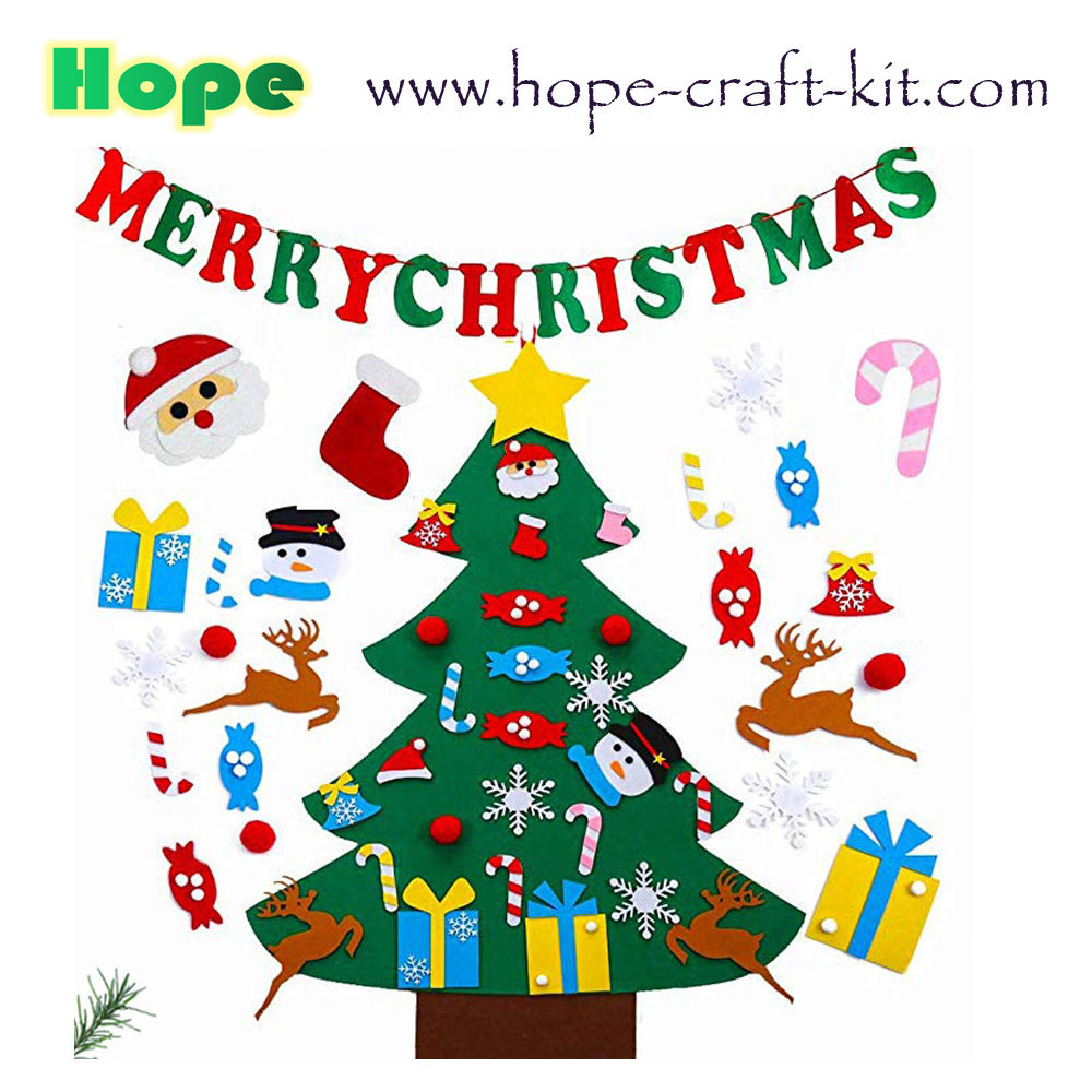 Buy cheap Merry Christmas Tree Decoration Hanging Pendants Felt Craft DIY Material for Kid from wholesalers