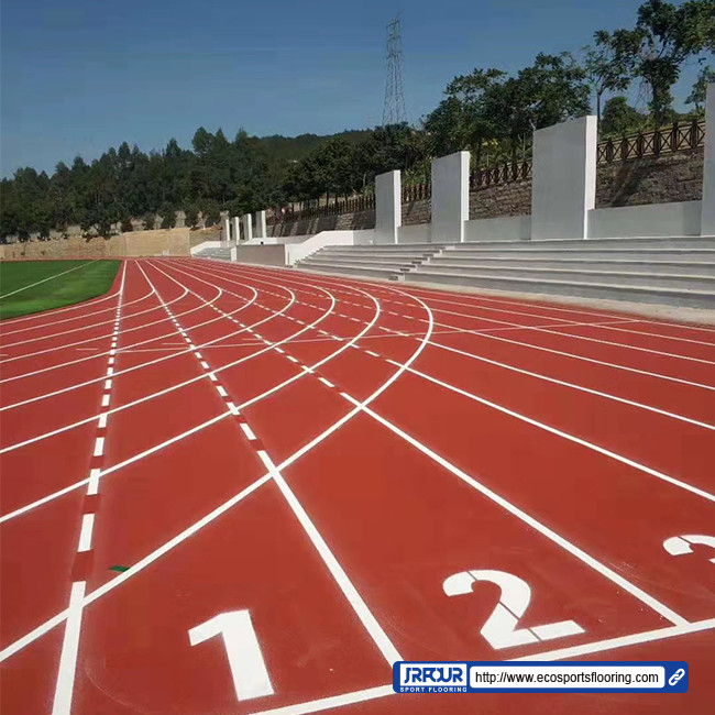 Cheap IAAF Certified Spray Coated Synthetic Athletic Track Eco-Friendly wholesale