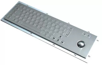 Cheap Durable Stainless Steel Keyboard , Industrial Metal Keyboard With Trackball wholesale