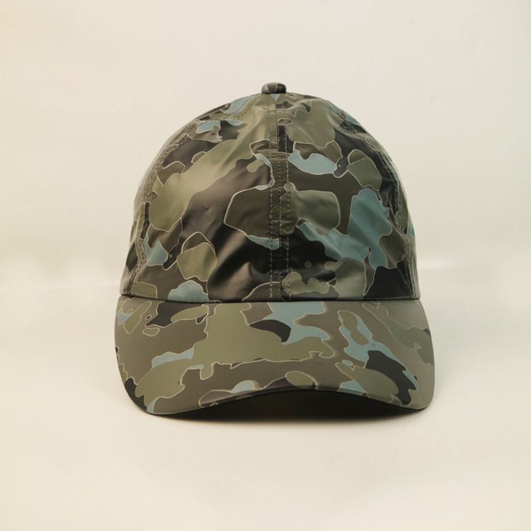 Cheap Male 5 Panel Baseball Cap Cotton Adjustable Low Profile Camouflage Unconstructed Dad Hat wholesale