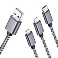 China Length 3m 10ft OD 5mm Fast Charging USB Cables Nylon Braided Lightning for sale
