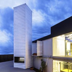 Cheap Flat Pre Built Shipping Container Homes Tower Style 37 Sqm Folding Expandable Granny wholesale