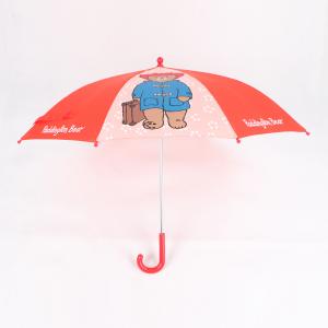 Cheap Cute Cartoon Kids Rain Umbrella With Bear Printing Zinc Plating Safe Frame wholesale