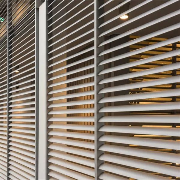 Cheap 1.2mm Grey Color Outdoor Custom Window Louvers Toughened Terrace European Style wholesale