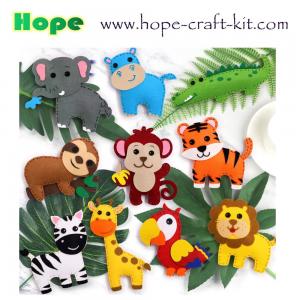 Cheap Felt Nonwoven Cloth Sewing with Safe Plastic Niddles for Kids Children Creative DIY handcraft Animals Bags OEM ODM wholesale