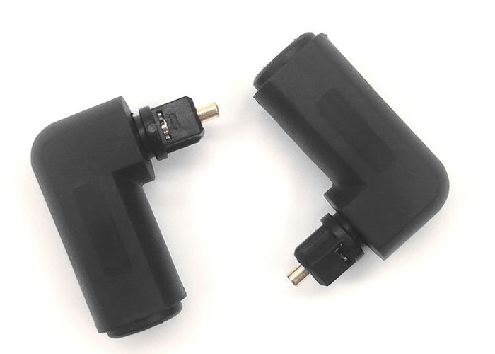 Quality Female To Female Optical Fiber Accessories 90 Degree Angle Adapter for sale