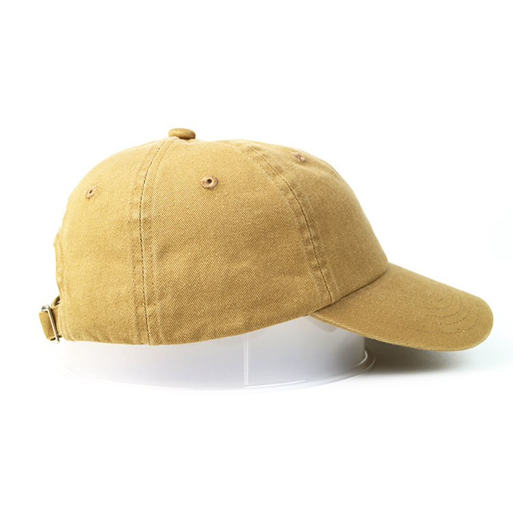 Cheap High quality ACE Wash Material Customized Yellow Unstructured 6panel Printing ACE logo baseball Hats Caps wholesale