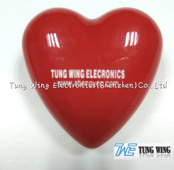Cheap Heart Shaped Flashing LED Badges For Festival Items , Party Flashing Items wholesale