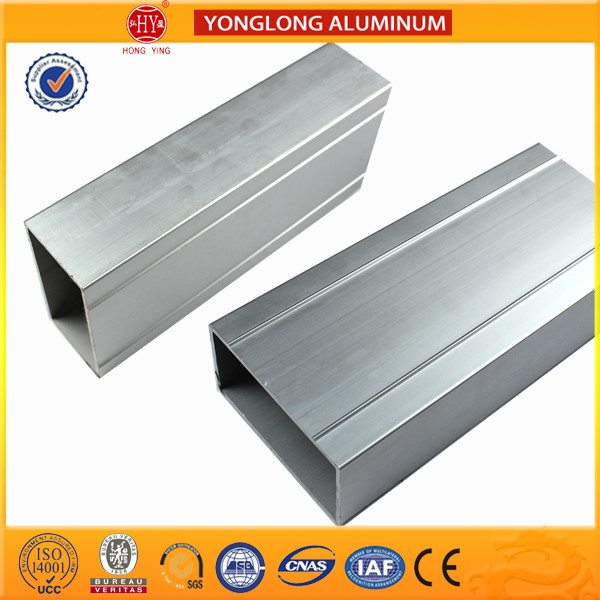 China OEM Aluminium Industrial Profile Anodized Aluminium Tube For Square Tube Connector for sale