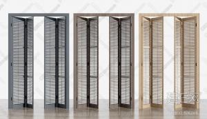 Cheap Non Thermal Break Aluminium Mesh Sliding Doors , Louver Folding Doors wholesale