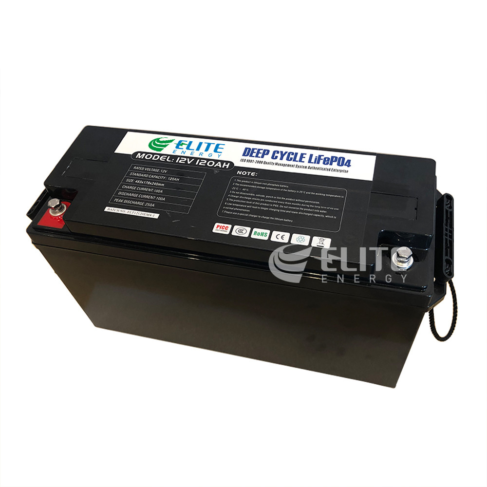 Cheap Phosphate Backup 1536Wh 12V 120Ah RV LiFePO4 Battery Long Life Span wholesale