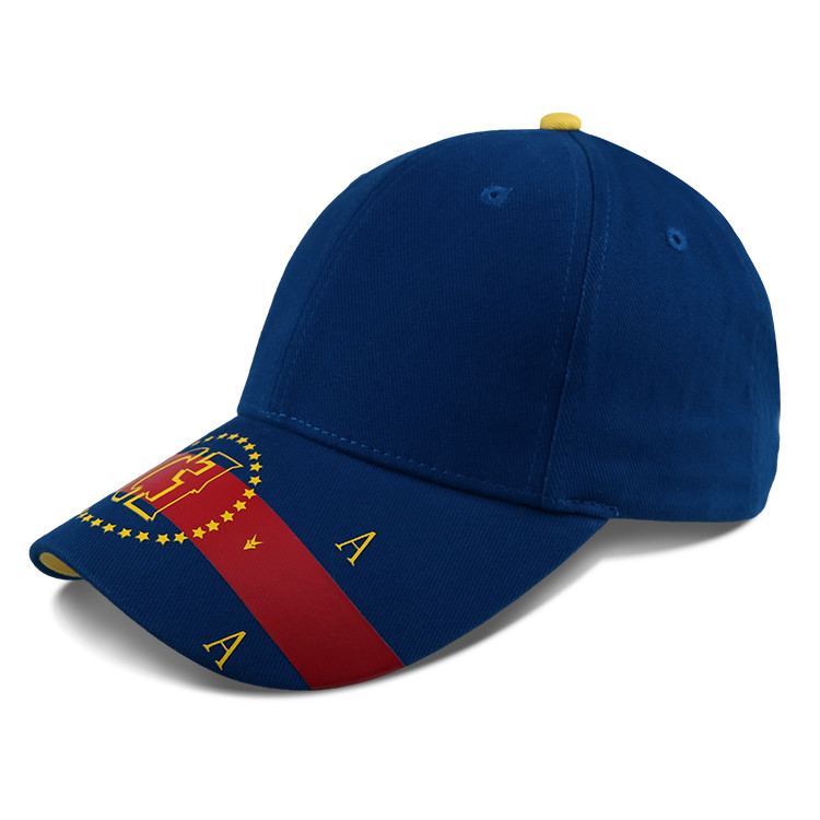 Cheap Blue Embroidered 5 Panel Baseball Cap With Metal Buckle wholesale