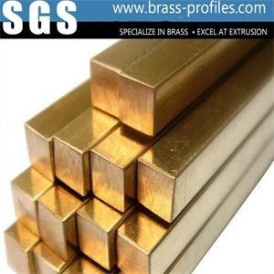 Cheap Copper Zinc Alloy Extrusion Square Flat Bars Custom Metal Extruded Profiles wholesale