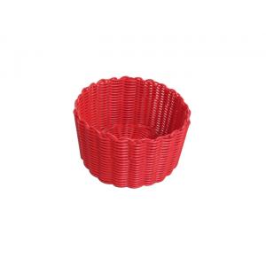 red colour poly rattan food / cosmetic gift basket for shop