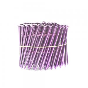 15 Degree Screw Shank Vanished Wire Coil Nails With Flat / Checked Head
