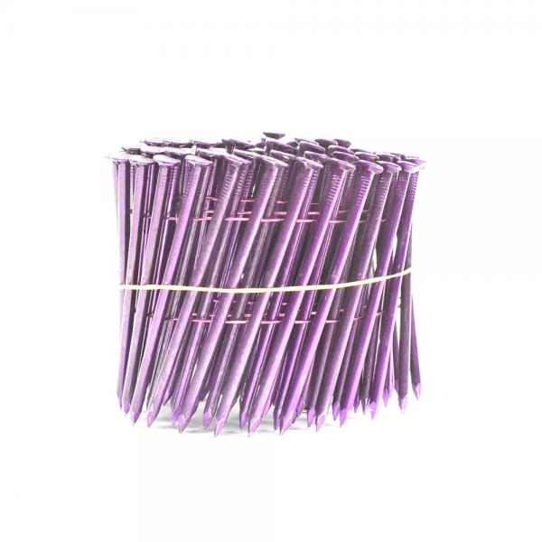 Quality 15 Degree Screw Shank Vanished Wire Coil Nails With Flat / Checked Head for sale